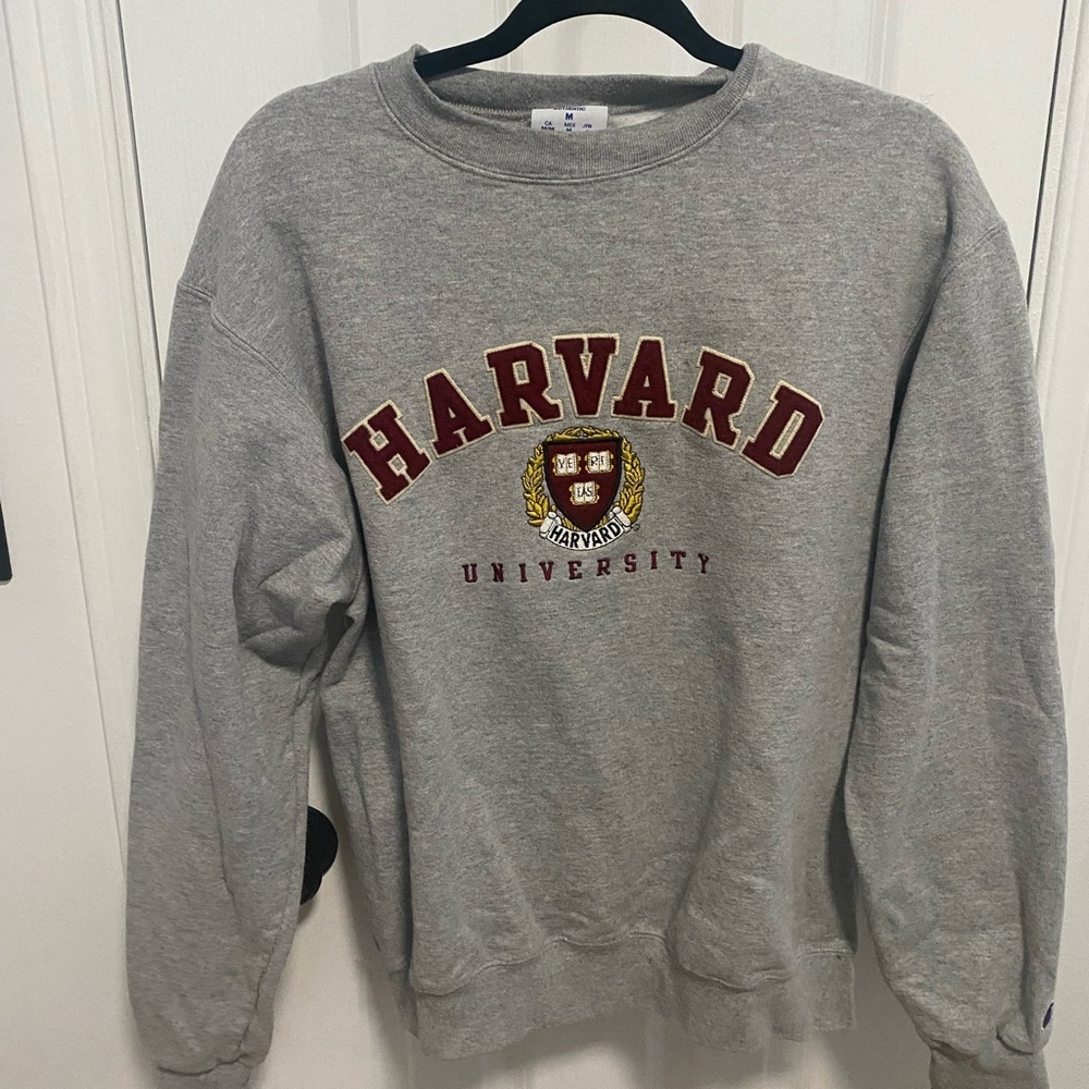 Champion Gray Harvard Crewneck Sweater